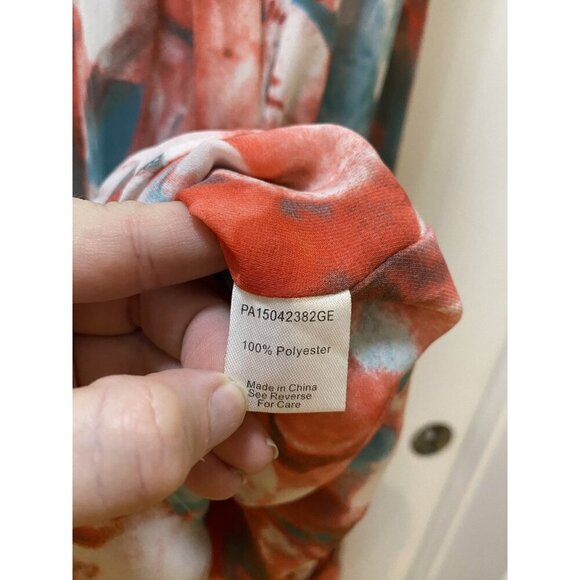 Parker Dress Womens XS Maxi Sleeveless Ruffle Abstract Floral NWT - Picture 5 of 6